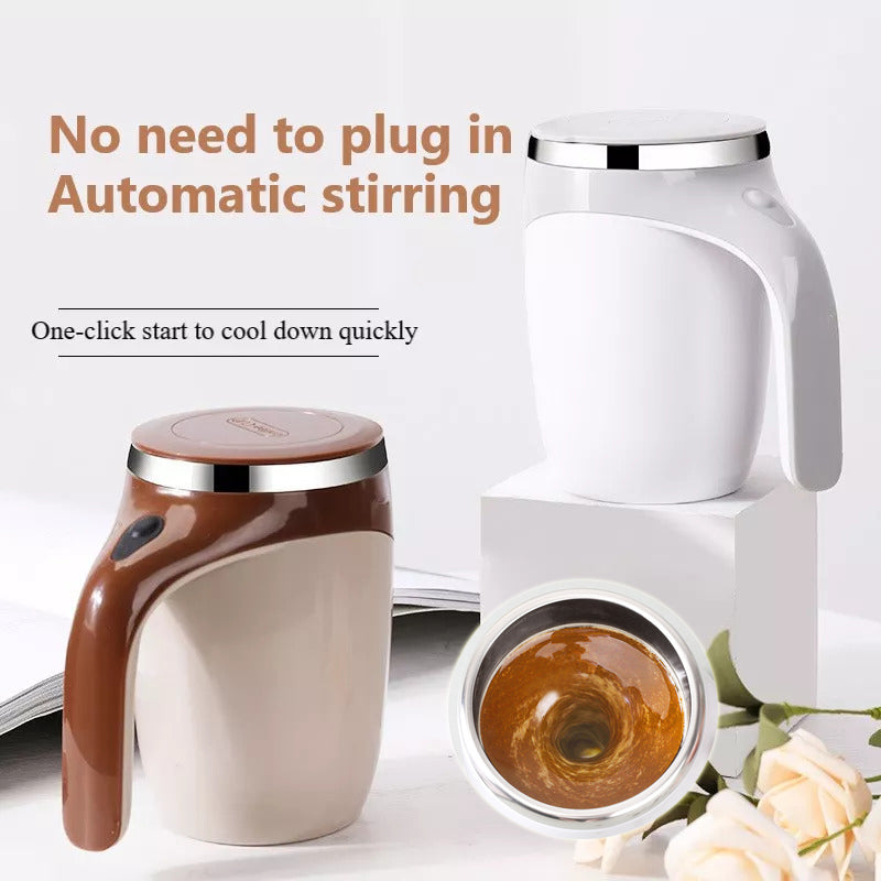 Automatic Self-Stirring Coffee Mug (USB Rechargeable) – No Spoon Needed